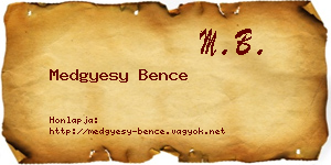Medgyesy Bence névjegykártya